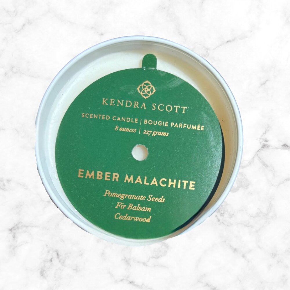 NWT | KENDRA SCOTT Ember Malachite Candle 8oz | Luxury Candle - Picture 2 of 3